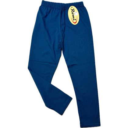 Legginsy bawełniane jednokolorowe ROMI - Niebieskie